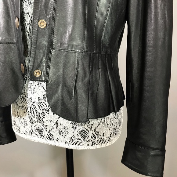 D.2.K soft leather jacket with pleated hem - Picture 5 of 8
